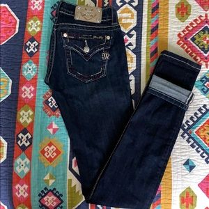 Miss Me skinny jeans size 26 long Dark wash